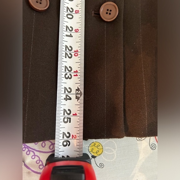 LIMITED Wool Double Breasted Blazer Brown w Pinstripe Women’s Size 6 - Picture 8 of 11